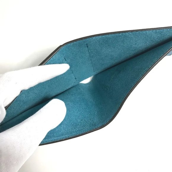 GUCCI logo Wallet Compact wallet Folded wallet Leather blue - Picture 7 of 7